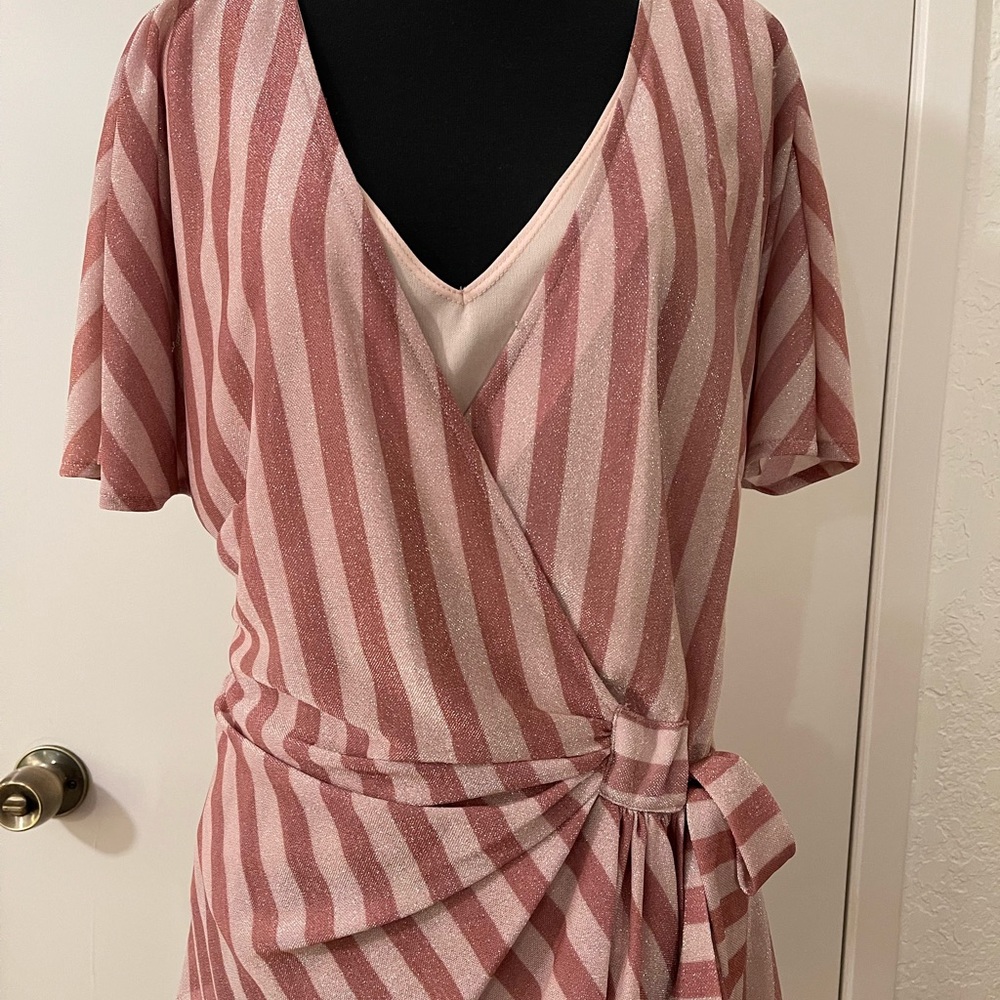 Anthropologie Pink Shimmering top